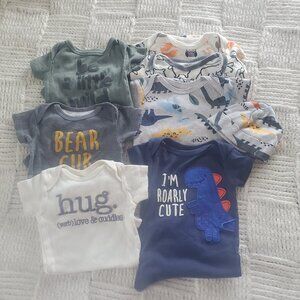 Infant onesie lot, 3-6 months, short sleeve
